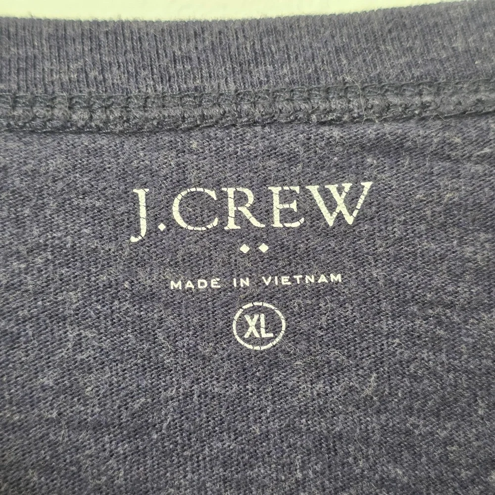 J Crew Men's Dark Blue Long Sleeve Henley - XL